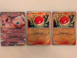 CUSTOM Cards Voltorb Prof Program Holo & Cosmo Holo & Mew UltraBall Star Holo - Image 1