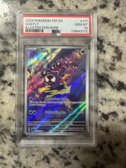 Pokemon Gastly Illustration Rare Card Temporal Forces 177/162 PSA 10 - Image 1