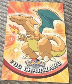 Charizard 1999 Topps Pokemon TCG Card #06 Nintendo TV Series 1 Black Logo - Image 1