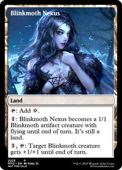 BLINKMOTH NEXUS : altered-art card for use with MTG : very sexy Brunette! - Image 1