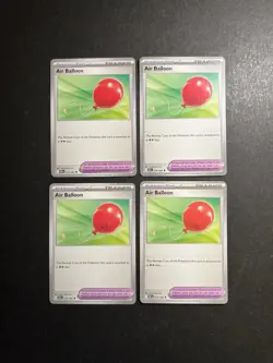 4x Air Balloon 079/086 Pokemon Card Playset SV Black Bolt Trainer Tool PTCG NM - Image 1