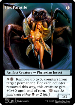HEX PARASITE : altered-art card for use with MTG : with hot, sexy babe! - Image 1
