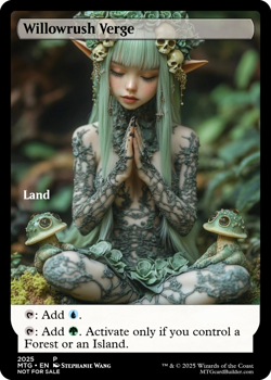 WILLOWRUSH VERGE : altered-art card for use with MTG : with very sexy Nymph! - Image 1