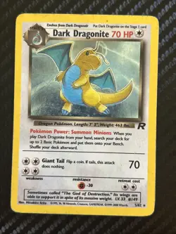 Pokemon Dark Dragonite Holo Rare TCG Card 5/82 HP - Image 1