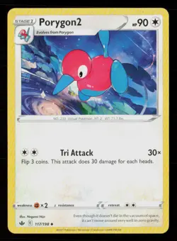 Porygon2 SWSH06: Chilling Reign #117/198 Uncommon Pokemon Card - Image 1