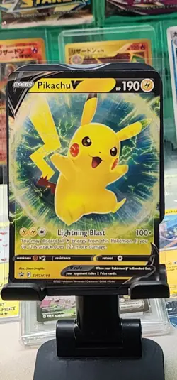 Pikachu V SWSH198 Holo Black Star Promo Pokemon Card NM - Image 1