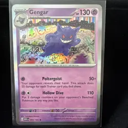 Gengar Scarlet Violet 151 EN 094/165 Holo Rare Tomokazu Komiya Pokemon Card NM - Image 1