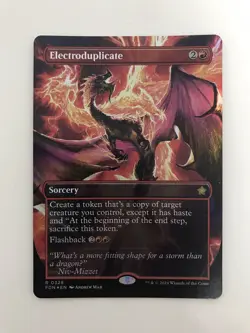 Electroduplicate Foil Alternate Borderless MTG Magic Gathering Card NM Mint FDN - Image 1