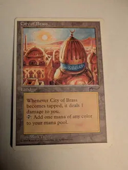 Magic the Gathering City of Brass Chronicles Land LP Condition - Image 1