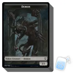 10 pcs DEMON TOKEN (7/20) Commander Legends: Battle For Baldur's Gate Magic MTG - Image 1
