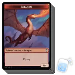 10 pcs DRAGON TOKEN (11/20) Commander Legends: Battle For Baldur's Gate MTG - Image 1