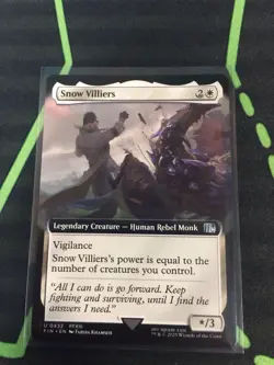 MTG Magic The Gathering Snow Villiers FIN Ext Art White Final Fantasy Commander - Image 1