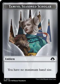 Emblem - Tamiyo, Seasoned Scholar 0035 MTG Modern Horizons 3 Token NP - Image 1