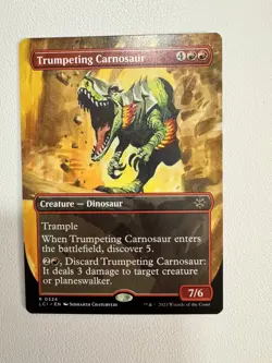 Trumpeting Carnosaur Borderless (NM Non-Foil) LCI-0324 Rare MTG - Image 1