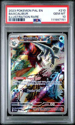 2023 POKEMON PAL EN-PALDEA EVOLVED ILLUSTRATION RARE #210 BAXCALIBUR PSA 10 - Image 1