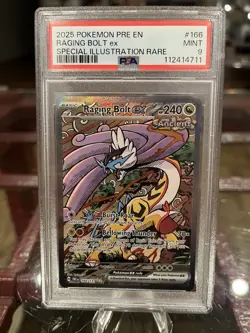 PSA 9 Raging Bolt EX Sir 166/131 Pokemon TCG Prismatic Evolutions - Image 1