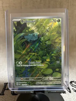 Pokemon TCG Scarlet & Violet 151 Bulbasaur 166/165 Illustration Rare Full Art - Image 1