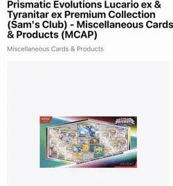 Pokemon Lucario Ex & Tyranitar Ex Premium Collection Prismatic Evolutions - Image 4