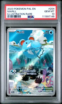 2023 POKEMON PAL EN-PALDEA EVOLVED ILLUSTRATION RARE #204 MARILL PSA 10 - Image 1