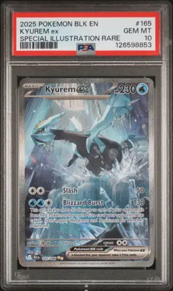2025 POKEMON BLK EN-BLACK BOLT SPECIAL ILLUSTRATION RARE #165 KYUREM EX PSA 10 - Image 1