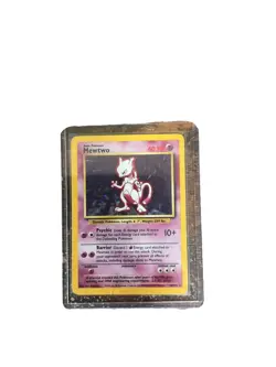 Pokemon Mewtwo TCG Base Set Holo Unlimited Rare Card 10/102 LP Condition - Image 1