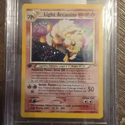 Pokemon Neo Destiny 1st Edition Holo Card Light Arcanine 12/105 BGS 9 Mint 2002 - Image 3