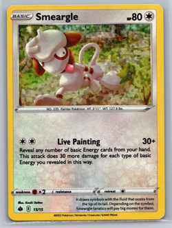 Smeargle Holo 15/15 Pokemon Card 2022 McDonalds Promo LP - Image 1