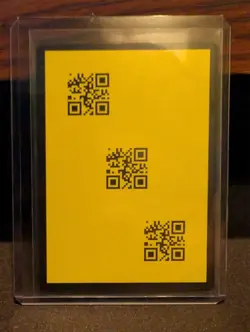 2025 Disney Lorcana Discard Error QR Code Card Yellow Background Fabled - Image 4