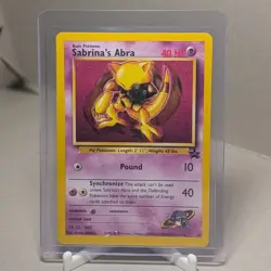 Sabrina’s Abra Promo 19 Black Star Promo WOTC Pokemon Card TCG - Image 2