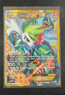 Shaymin EX Full Art Gold Secret Rare Promo 77a/108 Roaring Skies Pokemon Card - Image 1
