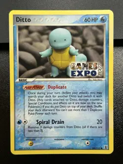 DITTO (Squirtle) Pokemon Card - 64/113 - 2007 Games Expo Stamped Promo - NM (B) - Image 2