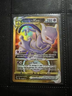 Pokemon Go TCG Mewtwo VSTAR Gold Secret Rare Card #086/078 - Image 1