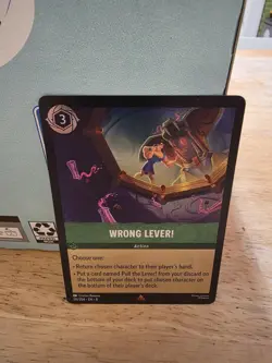 Lorcana Reign of Jafar Wrong Lever Cold Foil Card 116/204 NM/M Condition - Image 1