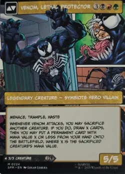 Eddie Brock/Venom, Lethal Protector (0224) (Borderless) MTG Spider-Man Regular - Image 2