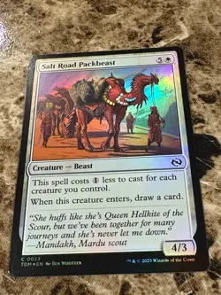 SALT ROAD PACKBEAST Magic MTG Tarkir: Dragonstorm Foil - Image 1
