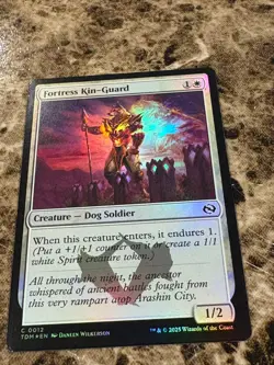 FORTRESS KIN-GUARD Magic MTG Tarkir: Dragonstorm Foil - Image 1