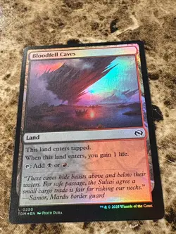 BLOODFELL CAVES Magic MTG Tarkir: Dragonstorm Foil - Image 1
