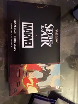 MTG Secret Lair x Marvel's Spider-Man: Heroic Deeds Rainbow Foil Edition In-Hand - Image 1