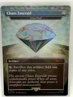 Chaos Emerald (Lotus Petal) White 7037 Secret Lair Drop Sonic Bonus MTG NM FOIL - Image 1