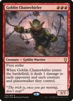 2x Goblin Chainwhirler Dominaria MP MTG - Image 1