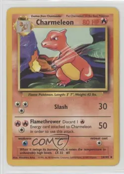Charmeleon Pokemon Base Set #24 1999 - Image 1