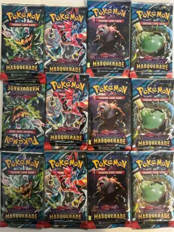 Pokemon Twilight Masquerade Booster Pack Lot (12) - Unweighed, 3 Art Sets, Fresh - Image 1