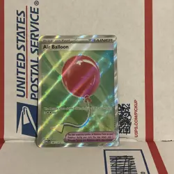 Pokemon TCG Air Balloon 166/132 Full Art Trainer Tool Ultra Rare Near Mint! - Image 1