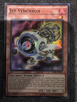 Yugioh Jet Synchron SDSE-EN001 Super Rare 1st Edition NM - Image 1