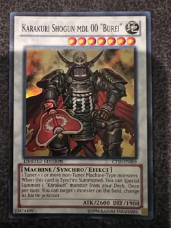 Yugioh Karakuri Shogun Mdl 00 "Burei" CT10-EN009 Super Rare Limited Edition NM - Image 1