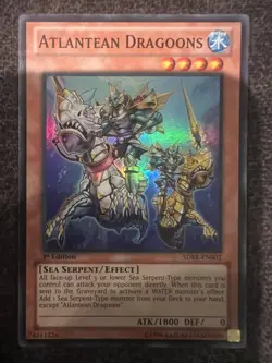 Yugioh Atlantean Dragoons SDRE-EN002 Super Rare 1st Edition NM - Image 1