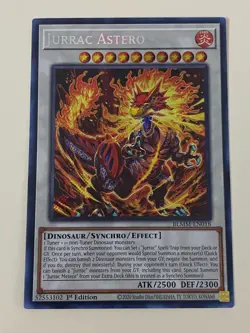 Yugioh - Jurrac Astero Meteor Giganoto Velphito - 1st Edition NM - Free Holo - Image 3