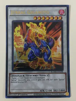 Yugioh - Jurrac Astero Meteor Giganoto Velphito - 1st Edition NM - Free Holo - Image 4