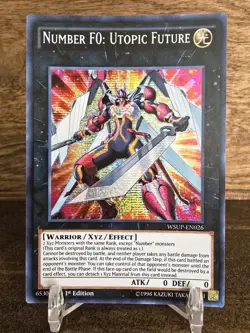 Yugioh! Card Number F0: Utopic Future - WSUP-EN026 World Superstars 1st Ed LP - Image 1