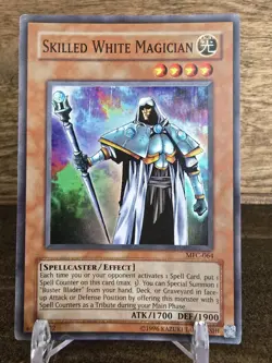 Yugioh Card - Skilled White Magician MFC-064 - Super Rare - Unlimited - LP - Image 1